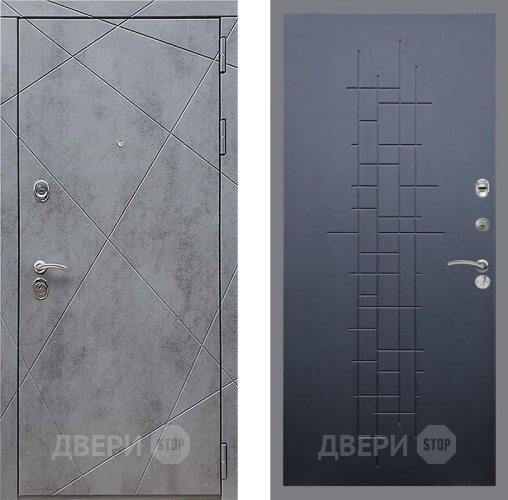 Входная металлическая Дверь Рекс (REX) 13 Бетон Темный FL-289 Ясень черный в Электрогорске