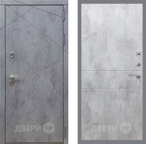Входная металлическая Дверь Рекс (REX) 13 Бетон Темный FL-290 Бетон светлый в Электрогорске