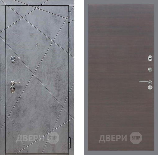 Дверь Рекс (REX) 13 Бетон Темный GL венге поперечный в Электрогорске