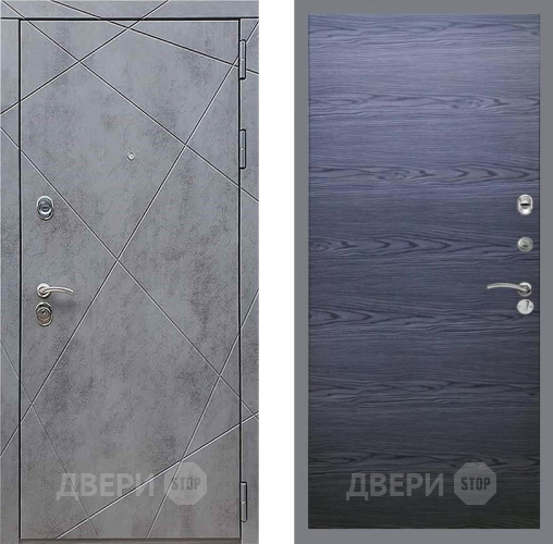 Входная металлическая Дверь Рекс (REX) 13 Бетон Темный GL Дуб тангенальный черный в Электрогорске