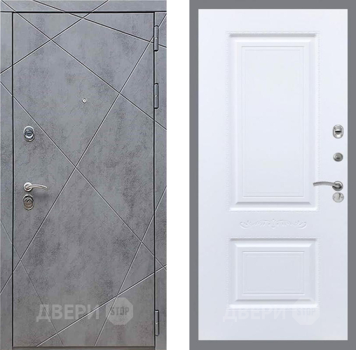 Входная металлическая Дверь Рекс (REX) 13 Бетон Темный Смальта Силк Сноу в Электрогорске