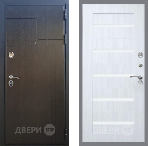 Дверь Рекс (REX) Премиум-246 СБ-14 стекло белое Сандал белый в Электрогорске