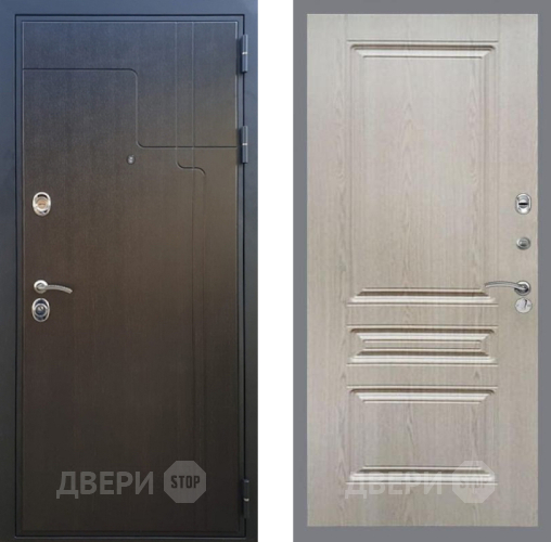 Входная металлическая Дверь Рекс (REX) Премиум-246 FL-243 Беленый дуб в Электрогорске
