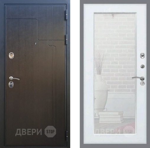 Дверь Рекс (REX) Премиум-246 Зеркало Пастораль Белый ясень в Электрогорске