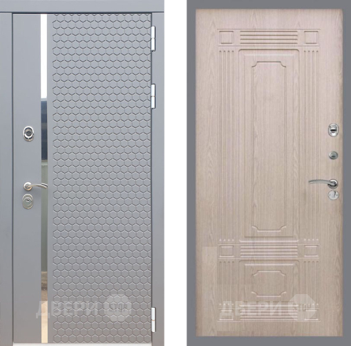 Входная металлическая Дверь Рекс (REX) 24 FL-2 Беленый дуб в Электрогорске
