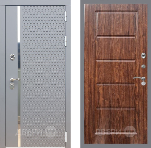 Входная металлическая Дверь Рекс (REX) 24 FL-39 орех тисненый в Электрогорске