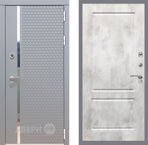 Входная металлическая Дверь Рекс (REX) 24 FL-117 Бетон светлый в Электрогорске