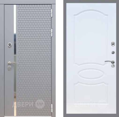Входная металлическая Дверь Рекс (REX) 24 FL-128 Белый ясень в Электрогорске