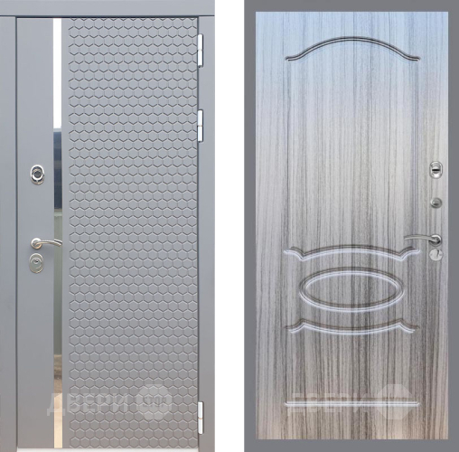 Входная металлическая Дверь Рекс (REX) 24 FL-128 Сандал грей в Электрогорске