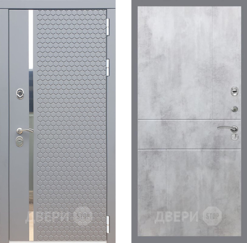 Входная металлическая Дверь Рекс (REX) 24 FL-290 Бетон светлый в Электрогорске