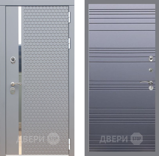 Входная металлическая Дверь Рекс (REX) 24 Line Силк титан в Электрогорске