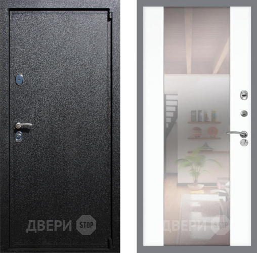 Входная металлическая Дверь Рекс (REX) 3 СБ-16 Зеркало Силк Сноу в Электрогорске