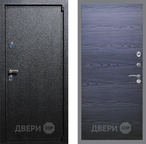Входная металлическая Дверь Рекс (REX) 3 GL Дуб тангенальный черный в Электрогорске