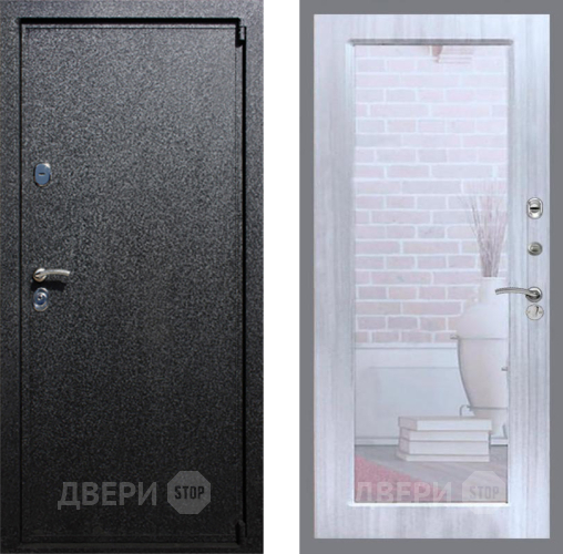 Входная металлическая Дверь Рекс (REX) 3 Зеркало Пастораль Сандал белый в Электрогорске