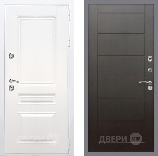 Входная металлическая Дверь Рекс (REX) Премиум-н Силк Сноу Сити Венге в Электрогорске