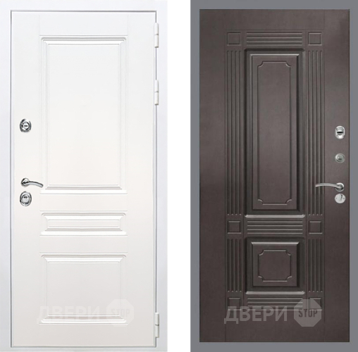 Входная металлическая Дверь Рекс (REX) Премиум-н Силк Сноу FL-2 Венге в Электрогорске