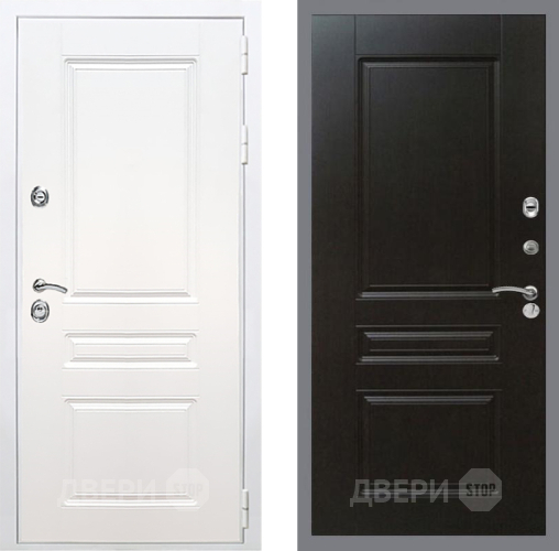 Входная металлическая Дверь Рекс (REX) Премиум-н Силк Сноу FL-243 Венге в Электрогорске