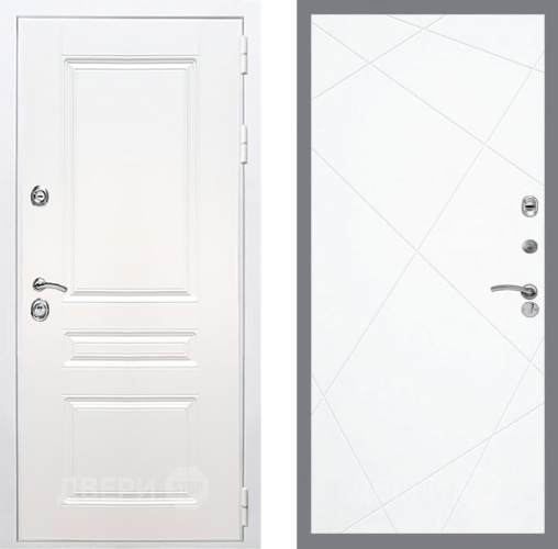 Входная металлическая Дверь Рекс (REX) Премиум-н Силк Сноу FL-291 Силк Сноу в Электрогорске