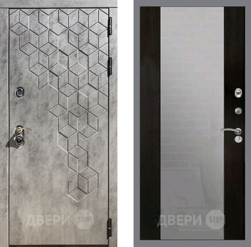 Входная металлическая Дверь Рекс (REX) 23 СБ-16 Зеркало Венге в Электрогорске