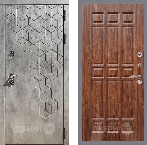 Входная металлическая Дверь Рекс (REX) 23 FL-33 орех тисненый в Электрогорске