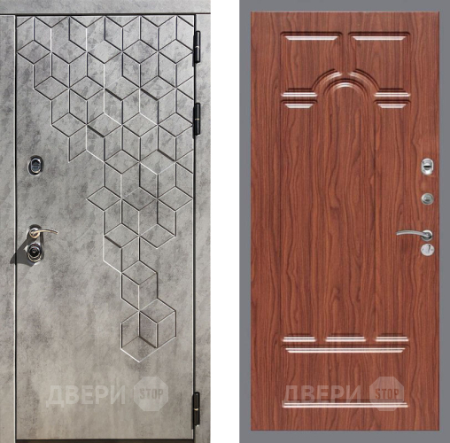 Входная металлическая Дверь Рекс (REX) 23 FL-58 орех тисненый в Электрогорске