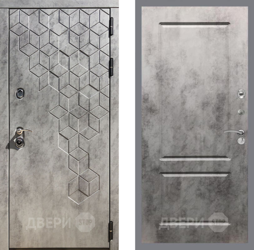 Входная металлическая Дверь Рекс (REX) 23 FL-117 Бетон темный в Электрогорске