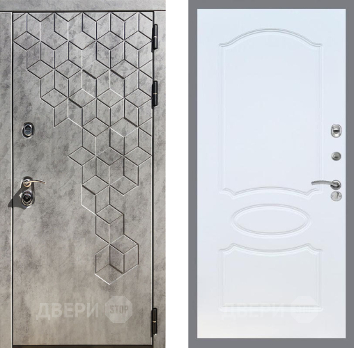 Входная металлическая Дверь Рекс (REX) 23 FL-128 Белый ясень в Электрогорске