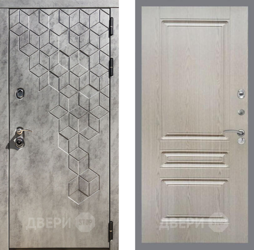 Входная металлическая Дверь Рекс (REX) 23 FL-243 Беленый дуб в Электрогорске