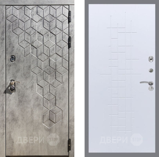 Входная металлическая Дверь Рекс (REX) 23 FL-289 Белый ясень в Электрогорске