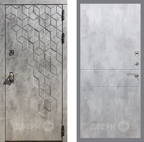 Входная металлическая Дверь Рекс (REX) 23 FL-290 Бетон светлый в Электрогорске