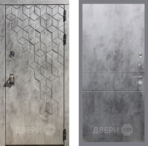Входная металлическая Дверь Рекс (REX) 23 FL-290 Бетон темный в Электрогорске