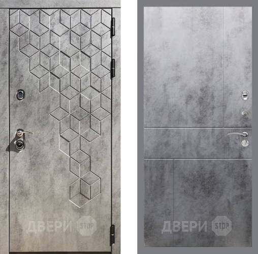Входная металлическая Дверь Рекс (REX) 23 FL-290 Бетон темный в Электрогорске