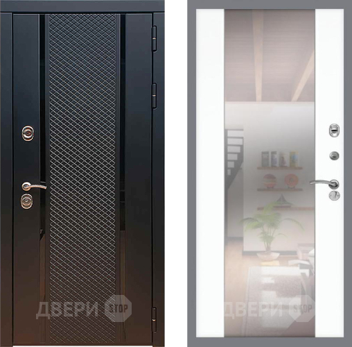 Входная металлическая Дверь Рекс (REX) 25 СБ-16 Зеркало Силк Сноу в Электрогорске