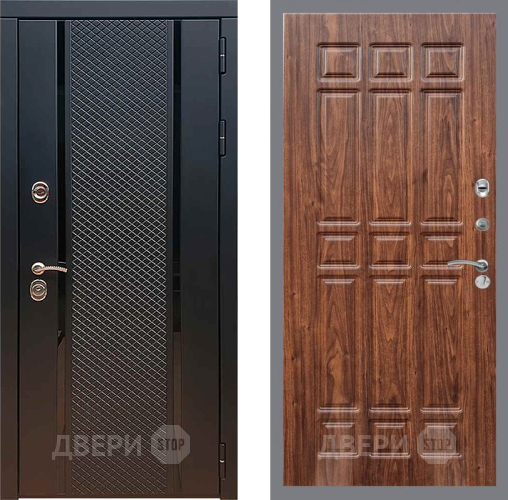 Входная металлическая Дверь Рекс (REX) 25 FL-33 орех тисненый в Электрогорске