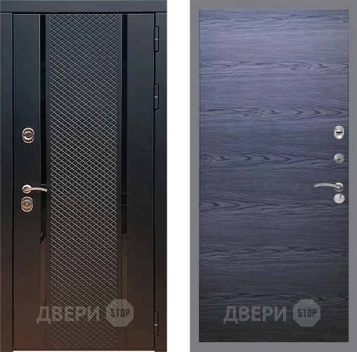 Входная металлическая Дверь Рекс (REX) 25 GL Дуб тангенальный черный в Электрогорске