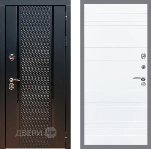 Входная металлическая Дверь Рекс (REX) 25 Line Силк Сноу в Электрогорске