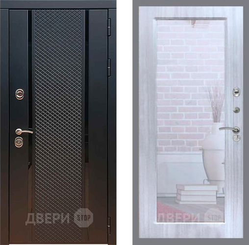 Входная металлическая Дверь Рекс (REX) 25 Зеркало Пастораль Сандал белый в Электрогорске