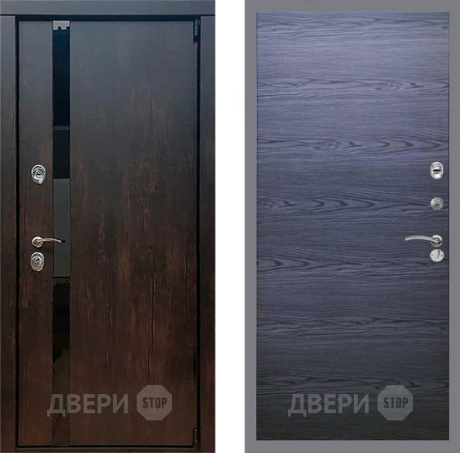 Входная металлическая Дверь Рекс (REX) 26 GL Дуб тангенальный черный в Электрогорске