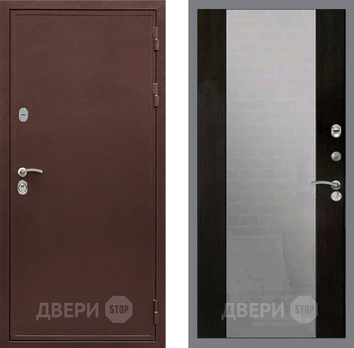 Входная металлическая Дверь Рекс (REX) 5 металл 3 мм СБ-16 Зеркало Венге в Электрогорске
