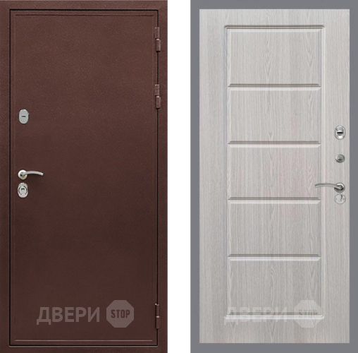Входная металлическая Дверь Рекс (REX) 5 металл 3 мм FL-39 Беленый дуб в Электрогорске