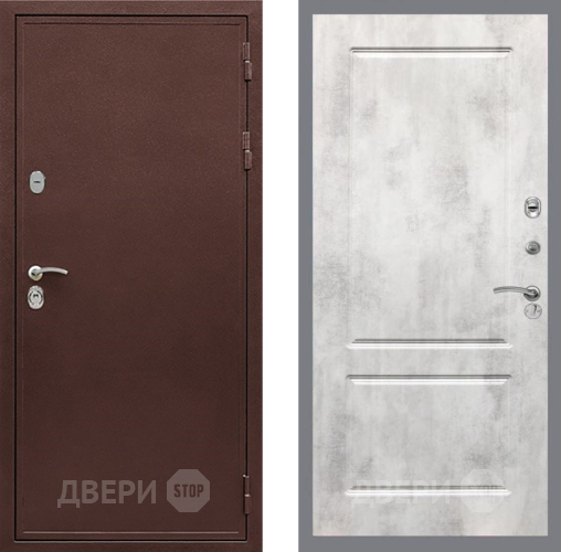 Дверь Рекс (REX) 5 металл 3 мм FL-117 Бетон светлый в Электрогорске