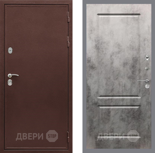 Дверь Рекс (REX) 5 металл 3 мм FL-117 Бетон темный в Электрогорске