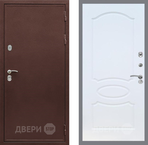 Дверь Рекс (REX) 5 металл 3 мм FL-128 Белый ясень в Электрогорске