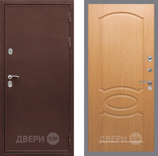 Входная металлическая Дверь Рекс (REX) 5 металл 3 мм FL-128 Дуб в Электрогорске