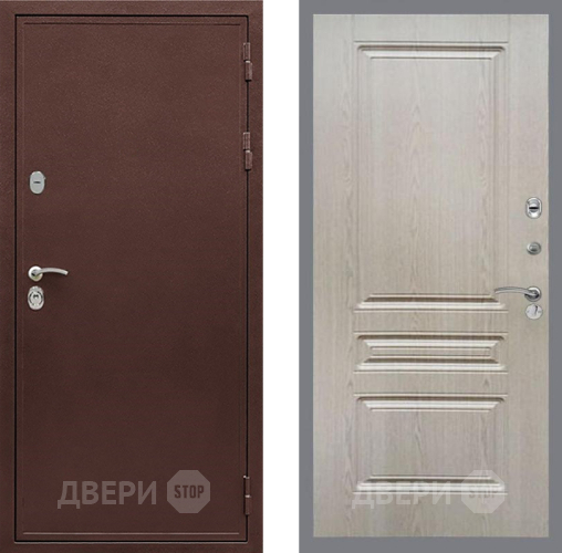 Дверь Рекс (REX) 5 металл 3 мм FL-243 Беленый дуб в Электрогорске