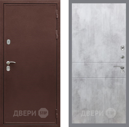 Дверь Рекс (REX) 5 металл 3 мм FL-290 Бетон светлый в Электрогорске