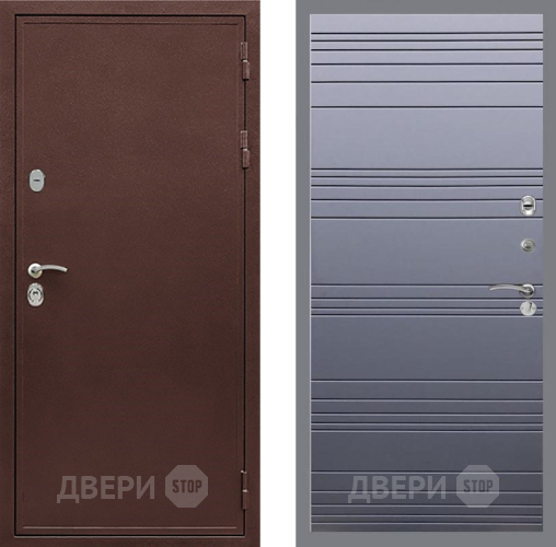 Дверь Рекс (REX) 5 металл 3 мм Line Силк титан в Электрогорске