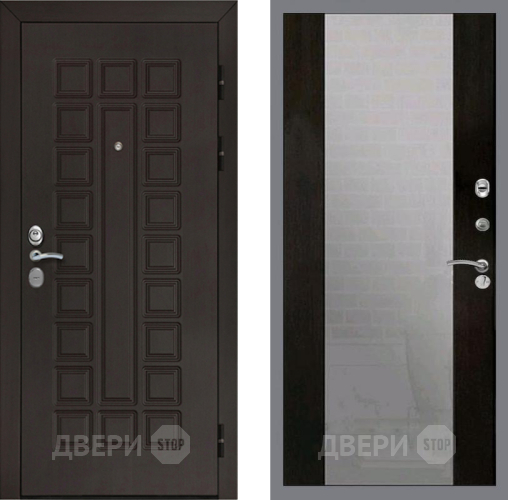 Входная металлическая Дверь Рекс (REX) Сенатор Cisa СБ-16 Зеркало Венге в Электрогорске