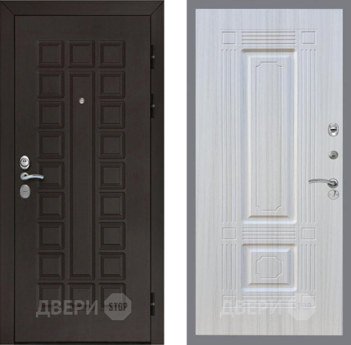 Входная металлическая Дверь Рекс (REX) Сенатор Cisa FL-2 Сандал белый в Электрогорске