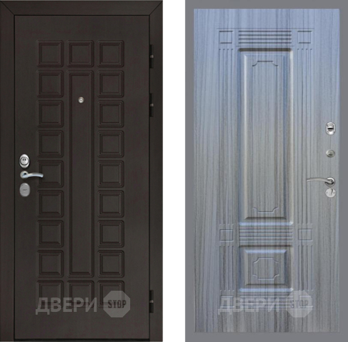 Входная металлическая Дверь Рекс (REX) Сенатор Cisa FL-2 Сандал грей в Электрогорске